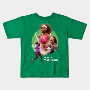 Serena Williams cartoon anime Kids T-Shirt